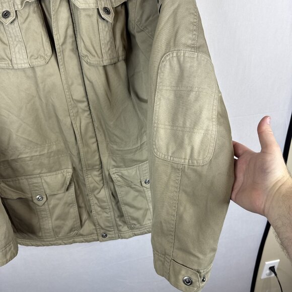 L.L.Bean Thinsulate Field Jacket L Tall Sherpa Lined Cargo Pockets - Picture 2 of 8
